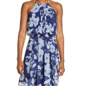 [ELIZA J] NWT - Floral Print Halter Dress